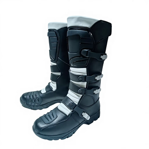 Botas Deportivas de Motociclismo de Cuero Sostenible, de Alta Calidad, Transpirables, para Motocross y Carreras de Autos, para Hombre - Product Image 1