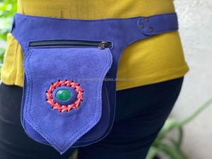 New Classic Handmade Real Genuine Leather Waist Bag with Adjustable <b>Belt</b> Unique Western <b>Festival</b> Fanny Pack Hip Waist Thigh Bags - Product Image 3