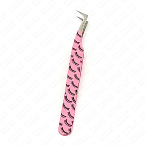 Premium Pink Stainless Steel Eyelash Tweezers with Closed Tip, Custom Branding & Packaging, Wholesale Beauty <b>Tool</b> - Product Image 4