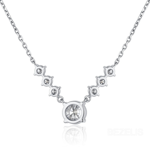 Espléndido Collar con Diamante Cultivado en Laboratorio con Corte en V para Novias y Eventos Nocturnos, Luminoso Collar con Colgante de Diamante Cultivado en Laboratorio - Product Image 2