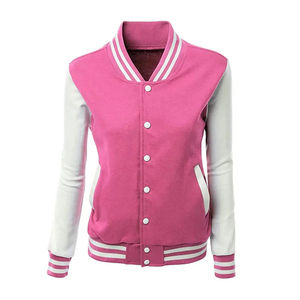 แจ็คเก็ตวาร์ซิตี้แบบ Letterman พรีเมียมสำหรับผู้ชาย แบรนด์ OEM ดีไซน์ทันสมัย แขนหนังบุขนแกะ เหมาะสำหรับฤดูหนาว ตกแต่งด้วยผ้าปะติดปะต่อ  แจ็คเก็ตสำหรับผู้หญิง - Product Image 5