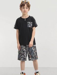 Fashion Men Summer Casual Terry Fabric T-Shirt Shorts <b>Set</b> Quick Dry Breathable Cotton/Polyester Customized Colors Custom Size - Product Image 6