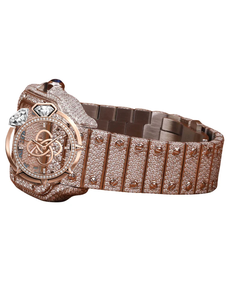 Montre de luxe pour homme avec logo personnalisé OEM ODM, diamants Moissanite, pavé complet de pierres VVS, bracelet en acier inoxydable - Product Image 3