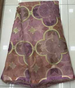 Soft PA Coated Heavyweight Woven Organza Sequence Work <b>Fabric</b> Women Dress Saree Lehenga Choli Designer Embroidery Craft Material - Product Image 4