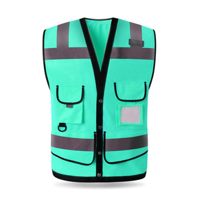 New Reflective Safety <b>Vest</b> With Pockets And Adjustable Straps For Construction Sites Custom Logo Safety <b>Vest</b> for Unisex - Product Image 1