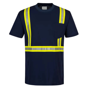 Camiseta de alta visibilidad para trabajadores en oferta, proveedor directo de fábrica, tela de poliéster transpirable, camisetas de alta visibilidad. - Product Image 1