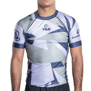 Spandex Fabric 280g Long/Short Sleeves MMA <b>Compression</b> <b>Shirt</b> Rashguards for BJJ Rash Guards No Gi Long Sleeve - Product Image 1