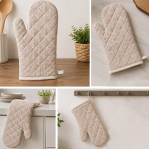 Gants de cuisine en coton, résistants à la chaleur, pour la cuisson, la pâtisserie et l'utilisation au four - Product Image 3