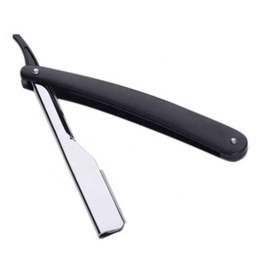 Professional Barber Personal Straight Throat Shaving Shavette Disposable Half <b>Single</b> <b>Blade</b> <b>Razor</b> Sliding Folding Plastic Face - Product Image 4