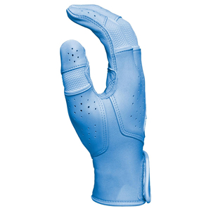 Gants de frappeur de baseball en cuir véritable pour adultes, couleur bleu ciel, sangle réglable et boucle, pour hommes et femmes, gants de softball - Product Image 6