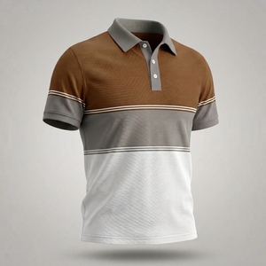 Polo en Coton Tricoté de Luxe pour Homme – Haut d'Été Professionnel avec Broderie 3D, Séchage Rapide et Respirant - Product Image 3