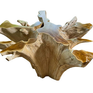 โต๊ะกาแฟไม้สักแท้รูปทรงรากไม้ งานแฮนด์เมดสุดพิเศษ เป็นมิตรต่อสิ่งแวดล้อม สไตล์ออร์แกนิก ดีไซน์เรียบหรู สำหรับตกแต่งบ้านและห้องนั่งเล่น - Product Image 4