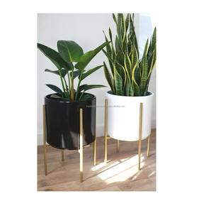 Jardinières et Pots de luxe à thème blanc, meilleure décoration intérieure, Designs de finition peints, jardinière de plantes vertes - Product Image 3