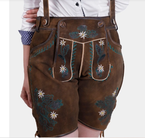 ชุดเลเดอร์โฮเซินสำหรับผู้หญิงสำหรับเทศกาลอ็อกโทเบอร์เฟสต์พร้อมโลโก้สั่งทำพิเศษ – ชุดบาวาเรียนคุณภาพสูง - Product Image 4