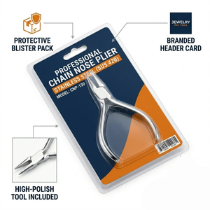 Precision Chain Nose Pliers Stainless Steel Tapered Tip Jewelry Making Tools for DIY <b>Crafting</b> Beading <b>Wire</b> Looping - Product Image 5