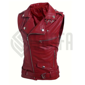 Wholesale Men's <b>Leather</b> vest Breathable <b>Winter</b> Hot Sale Customized Color Logo Men's <b>Leather</b> vest Men - Product Image 1