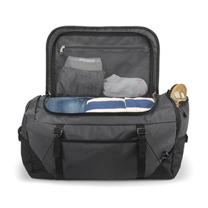 Bolsa Deportiva Negra con Doble Cierre y Asa Superior para Viajes y Gimnasio, Unisex - Product Image 2