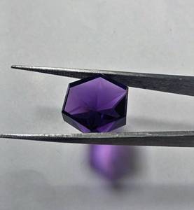 Ametyste naturelle hexagonale, taille fantaisie, polie, qualité supérieure, pierre précieuse unique pour la fabrication de bijoux, bague, pendentif - Product Image 4