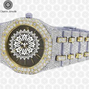 Reloj Charm_Jewells de Lujo en Acero Inoxidable, Caja Poligonal de 40 mm, Movimiento Mecánico Analógico, Correa de Moda para Hombre con Detalles de Diamantes, Automático - Product Image 5