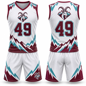 Ensemble maillot et short de basketball personnalisable – Matière souple, coutures lisses, tenue de joueur, entraînement fitness, logo personnalisé - Product Image 3