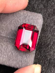 Natural <b>Red</b> Rhodolite Garnet Emerald Cut Loose Gemstone For Fine Jewelry Making Luxury Collector Gem - Product Image 1