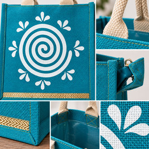 Low MOQ Custom Printed <b>Jute</b> <b>Shopping</b> <b>Bag</b> with Logo for Retail and Promotional Use Custom Printed <b>Jute</b> <b>Shopping</b> <b>Bag</b> with Logo - Product Image 2