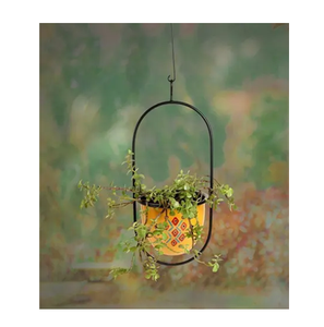 Pot suspendu en métal luxueux, design carré, noir, à fixer au mur, pour plantes vertes d'intérieur, pot décoratif pour fleurs - Product Image 3