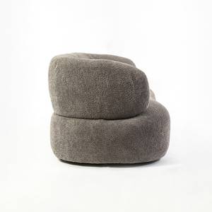 Canapé moderne incurvé trois places en tissu bouclé |   Canapé luxueux sans accoudoirs, revêtement personnalisable, couleur au choix |   Hôtel-Appartement Écologique - Product Image 2