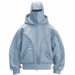 Glory Custom Graphic balaclava Zipper Hoodie 100% Cotton <b>Fabric</b> New Trendy Look Custom Logo Printed Hoodie For Unisex wear - Product Image 1