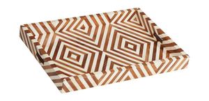 Bandeja Rectangular de Lujo con Incrustaciones de Hueso para Servir, Plato para Hotel al por Mayor con Elegante Patrón Geométrico de Diamantes, Decoración para el Hogar - Product Image 6
