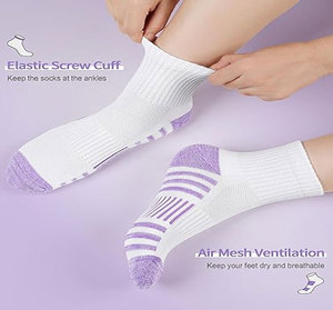 Wholesale Colorful Ankle <b>Socks</b> With Breathable Mesh And Reinforced Heel Toe For Outdoor Sports All Seasons - Product Image 2