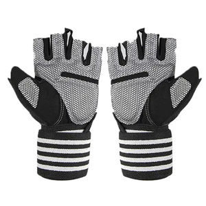 Guantes de Medio Dedo para Levantamiento de Pesas SAAR INDUSTRIES, de Cuero Original de Alta Calidad, Transpirables, Ligeros y Profesionales, con Cierre de Gancho y Bucle - Product Image 5