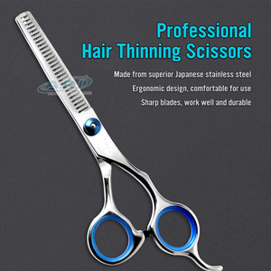 Ciseaux de coiffure professionnels pour barbier et styliste, en acier inoxydable, tranchants et robustes - Product Image 2