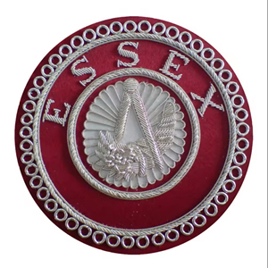 Service OEM : Badges et écussons maçonniques brodés à la main avec fil de bouillon, les plus tendances - Product Image 2