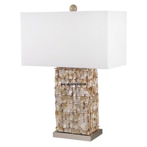 Natural Marble Rectangular Shape White Shade Decorative Desk Lamp Luxury Nordic <b>Table</b> Lamps Home Decor - Product Image 4