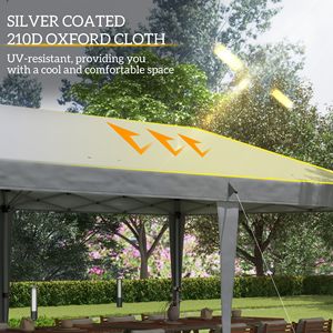 "Quick Setup####Durable####20x10 Gray Pop up <b>Canopy</b> <b>Tent</b> for Outdoor Events and BBQs" - Product Image 6