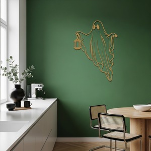 งานศิลปะติดผนังโลหะลายผี ตกแต่งฮาโลวีน เหมาะสำหรับติดผนังทางเข้าเพื่อต้อนรับแขกอย่างมีสไตล์สุดหลอน และใช้ในร้านกาแฟและร้านค้า - Product Image 5