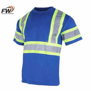 Camiseta de Seguridad Reflectante de Alta Visibilidad de Manga Corta para Hombre, Camisetas Transpirables de Alta Resistencia, Clase 2 Tipo R, Ropa de Trabajo - Product Image 6