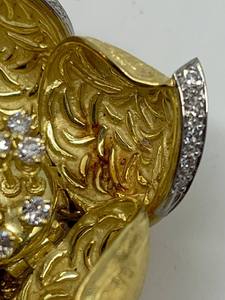 เข็มกลัดดอกไม้ชุบทอง เงินแท้ 925 ประดับเพชรโมอิสซาไนต์ ดีไซน์กลไกโรแมนติก ของขวัญสำหรับแฟนสาว - Product Image 4