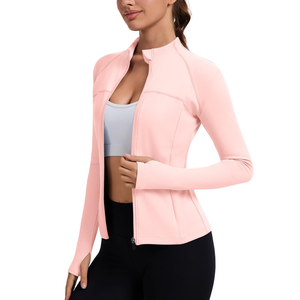 Veste de sport respirante et douce au toucher, en jersey extensible, pour femmes, veste de fitness, style de vie actif, vêtements OEM, vente en gros d'usine - Product Image 3