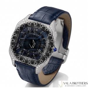 Cartierr Santoss-Dumontt Cartoon Antique Watch <b>Black</b> Diamond Stainless Steel Square Crystal 39mm Quartz Analog Roman Numeral ETA - Product Image 5