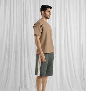 เสื้อยืดผ้าซาตินระบายอากาศลำลองสำหรับผู้ชายในฤดูร้อน - Product Image 2