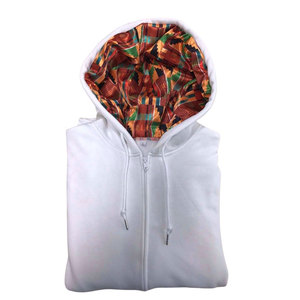 Sudadera con Capucha Interior de Satén Marrón Rosa con Estampado de Puño, Unisex, Casual, de Algodón Tejido para Otoño, Ajuste Regular - Product Image 5