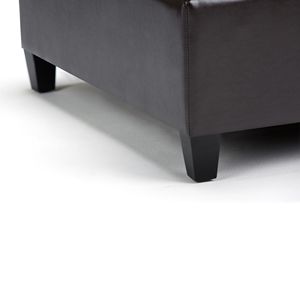 Harrison Brown Tanners Coffee Table <b>Storage</b> Ottoman Stylish <b>Stool</b> & Ottoman with Hidden <b>Storage</b> Space - Product Image 5