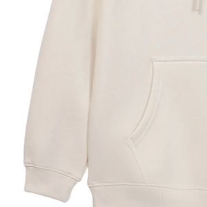 Sweat-shirt à capuche personnalisé avec logo, couleur crème, pour femme, en molleton épais, avec cordon de serrage, style streetwear, vente en gros - Product Image 6