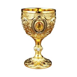 Gobelet en laiton, calice traditionnel artisanal, coupe à boire antique, vaisselle décorée, décoration médiévale élégante, objet de décoration classique - Product Image 3