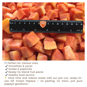 Vietnam KMI Brand 10kg Frozen Papaya Cubes/<b>Diced</b> Premium IQF Tropical Fruit Vacuum Pack Bulk Supplier - Product Image 5