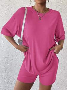 Ensemble deux pièces pour femme, collection été, t-shirt et short décontractés, qualité supérieure, meilleures ventes - Product Image 1