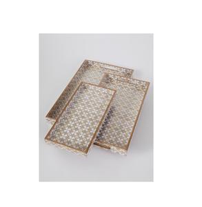 Plateau de service rectangulaire en bois blanc, design personnalisé, 100% haute qualité, artisanat fait main, style haut de gamme. - Product Image 3