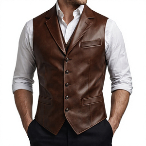 Chaleco de Cuero Ligero para Hombre, de Alta Calidad, Resistente al Viento y al Agua, Ropa de Invierno con Logotipo Personalizado, Chaleco Transpirable - Product Image 6